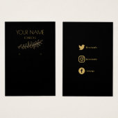 Goudbladeren, oordekblad visitekaartje (Voorkant /achterkant)