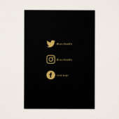 Goudbladeren, oordekblad visitekaartje (Achterkant)