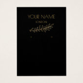 Goudbladeren, oordekblad visitekaartje (Voorkant)