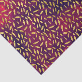 Goudbladeren op de rokerige Bourgogne en Paars-tan Tissuepapier (Detail)