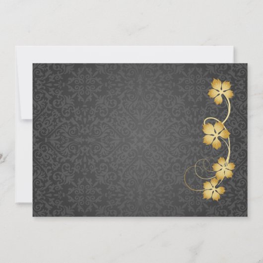 Goudbladeren op wijnstokken, grijze vocht 100e ver kaart (Achterkant)