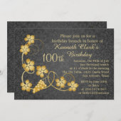 Goudbladeren op wijnstokken, grijze vocht 100e ver kaart (Voorkant / Achterkant)