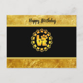 Goudbladgoudfolie en zwarte goudfolie met goudkleu briefkaart (Voorkant)