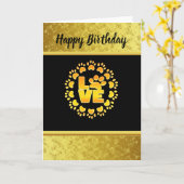 Goudbladgoudfolie en zwarte goudfolie met goudkleu kaart (Gele Bloem)