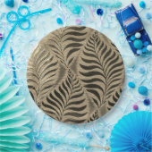 Goudbladig motief papieren bordje (Feest)