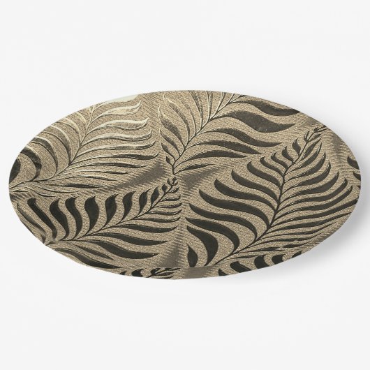 Goudbladig motief papieren bordje (Gekanteld)