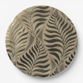 Goudbladig motief papieren bordje (Voorkant)