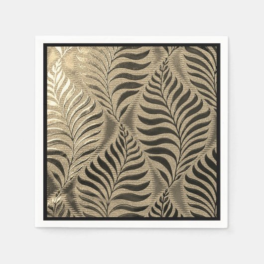 Goudbladig motief servet (Voorkant)