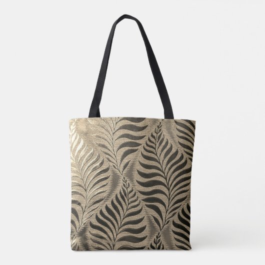 Goudbladig motief tote bag (Achterkant)