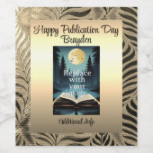 Goudbladig motief wijn etiket (Enkel label)