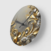 Goudbladontwerp Ronde Klok (Hoek)