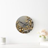 Goudbladontwerp Ronde Klok (Huis)