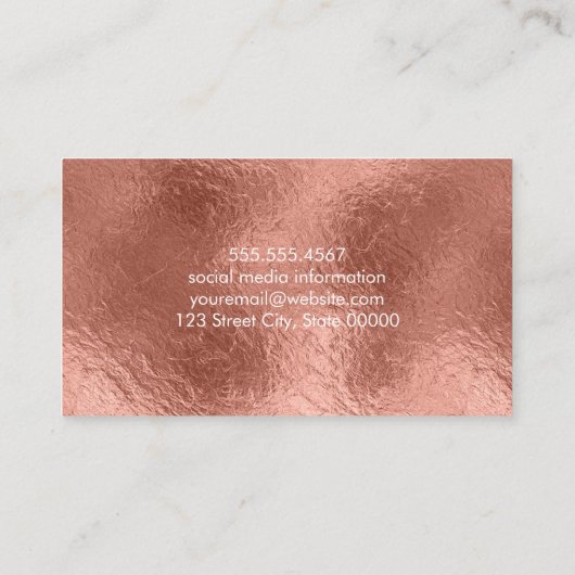 goudbladschijn | Metallic Visitekaartje (Achterkant)