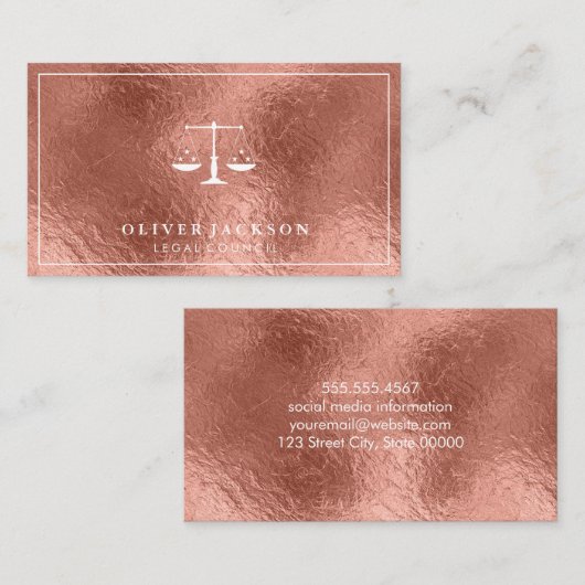 goudbladschijn | Metallic Visitekaartje (Voorkant / Achterkant)