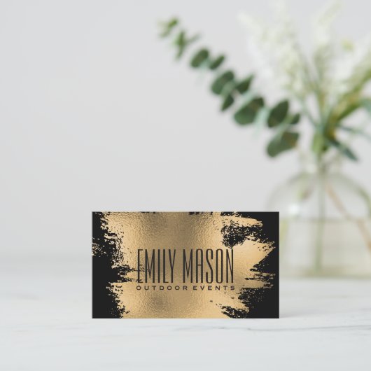 goudbladspetter | Black Visitekaartje (Staand voorkant)