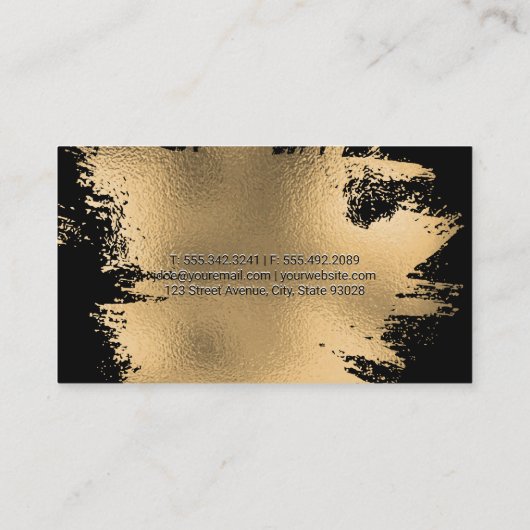 goudbladspetter | Black Visitekaartje (Achterkant)