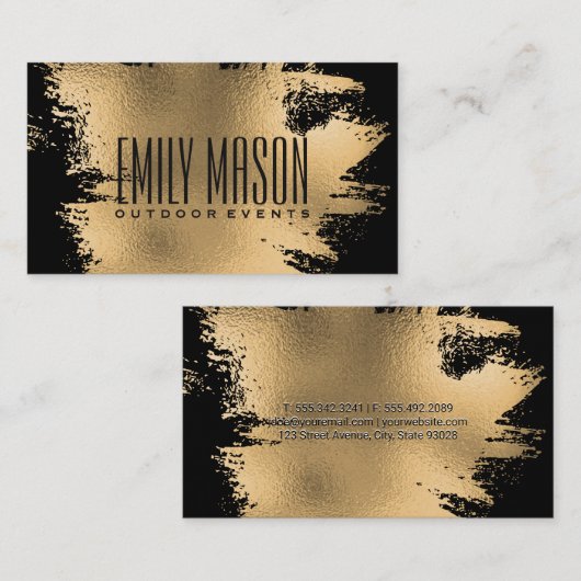 goudbladspetter | Black Visitekaartje (Voorkant / Achterkant)