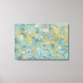 Goudblauw Abstract Canvas Afdruk (Voorkant)