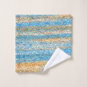 Goudblauw Glitter Abstract Bad Handdoek (Wasdoekje)