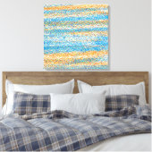 Goudblauw Glitter Abstract Canvas Afdruk (Insitu (Slaapkamer))