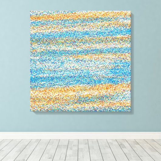 Goudblauw Glitter Abstract Canvas Afdruk (Insitu (Houten vloer))