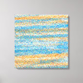 Goudblauw Glitter Abstract Canvas Afdruk (Voorkant)