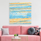 Goudblauw Glitter Abstract Canvas Afdruk (Insitu (Woonkamer))