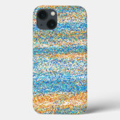 Goudblauw Glitter Abstract Case-Mate iPhone Case (Achterkant)
