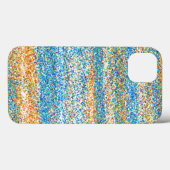 Goudblauw Glitter Abstract Case-Mate iPhone Case (Achterkant (horizontaal))