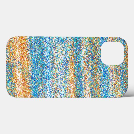 Goudblauw Glitter Abstract Case-Mate iPhone Case (Achterkant (horizontaal))