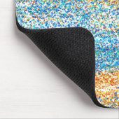 Goudblauw Glitter Abstract Muismat (Hoek)