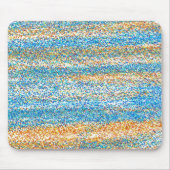 Goudblauw Glitter Abstract Muismat (Voorkant)