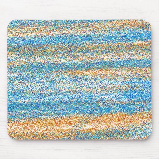 Goudblauw Glitter Abstract Muismat (Voorkant)