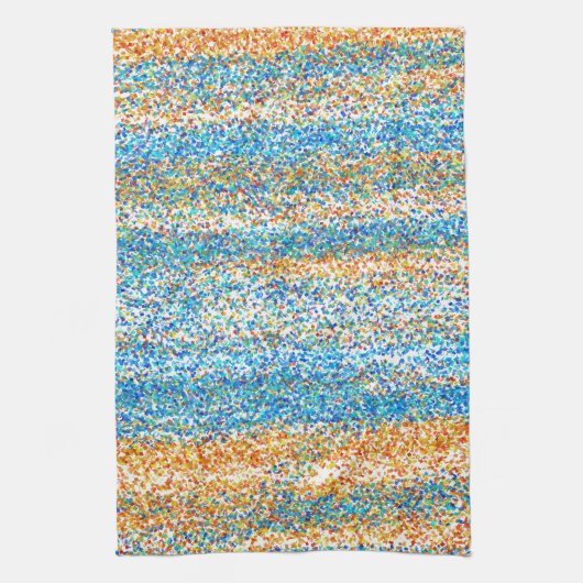 Goudblauw Glitter Abstract Theedoek (Verticaal)