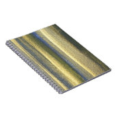 Goudblauw Lines Foto Notitieboek (80 pagina's B&W) (Rechterzijde)