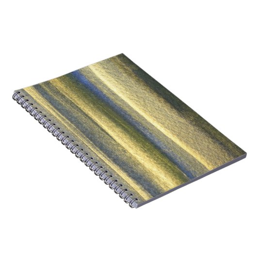 Goudblauw Lines Foto Notitieboek (80 pagina's B&W) (Rechterzijde)