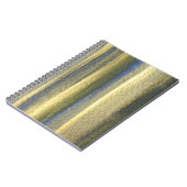 Goudblauw Lines Foto Notitieboek (80 pagina's B&W) (Linkerzijde)