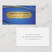 Goudblauwe achtergrond visitekaartje (Voorkant / Achterkant)