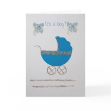 Goudblauwe baby stroller personaliseren