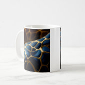 goudblauwe Giraffe Koffiemok (Voorkant links)