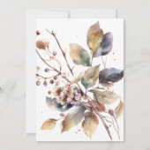 Goudblauwe herfst laat twee worden een bijbel brui kaart (Achterkant)