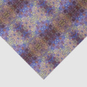 goudblauwe rode verfdraden tissuepapier (Detail)