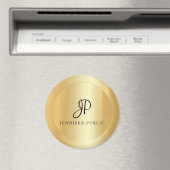 Goudblik Sjabloon Monogram Matig groot Magneet (Insitu (Vaatwasser))