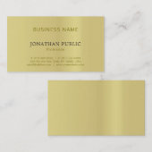 Goudblik, stijlvol, eenvoudig, luxe glin visitekaartje (Voorkant / Achterkant)