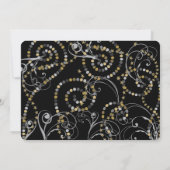 Goudbloedige flessen zwaaien nieuwjaarsfeest kaart (Achterkant)