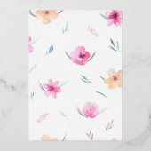 Goudbloem Botanische hartwonden Folie Uitnodiging (Achterkant)