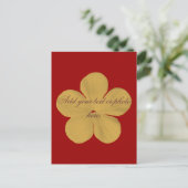 goudbloem briefkaart (Staand voorkant)