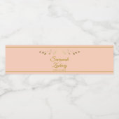  goudbloem - elegante koraalridweddenschap waterfles etiket (Enkel label)