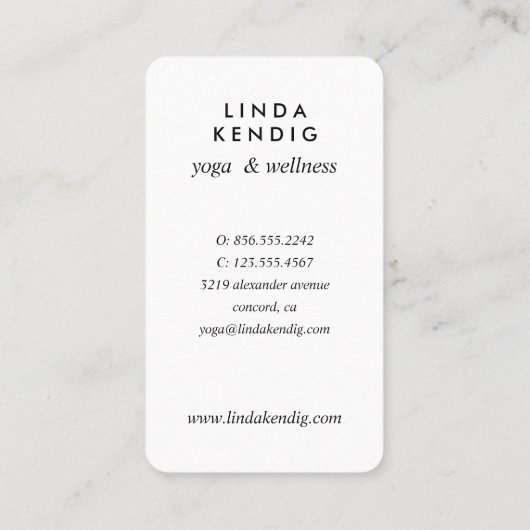 Goudbloem | Groen | wellnessmassageyoga Visitekaartje (Achterkant)