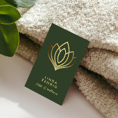 Goudbloem | Groen | wellnessmassageyoga Visitekaartje